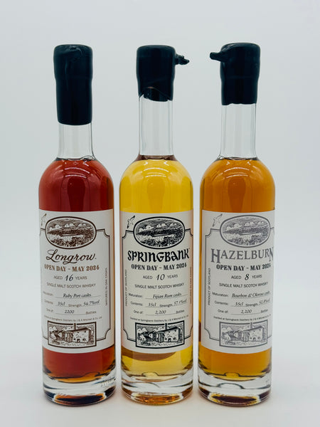 Springbank 10, Longrow 16, Hazelburn 8 - Campbeltown Malts Festival 2024 (3*350ml)