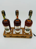 Canadian Club 1950s 1960s 1970s Blended Canadian Whisky with Woodern light display (3*750ml)