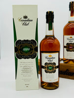 Canadian Club 1950s 1960s 1970s Blended Canadian Whisky with Woodern light display (3*750ml)