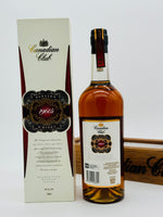 Canadian Club 1950s 1960s 1970s Blended Canadian Whisky with Woodern light display (3*750ml)