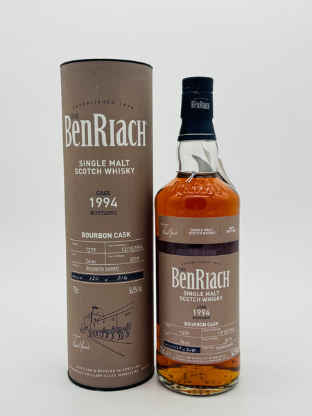 1994 Benriach Batch 16 Single Cask #7379 Bourbon Cask 24 Year Old Cask Strength Single Malt Scotch Whisky (700ml)